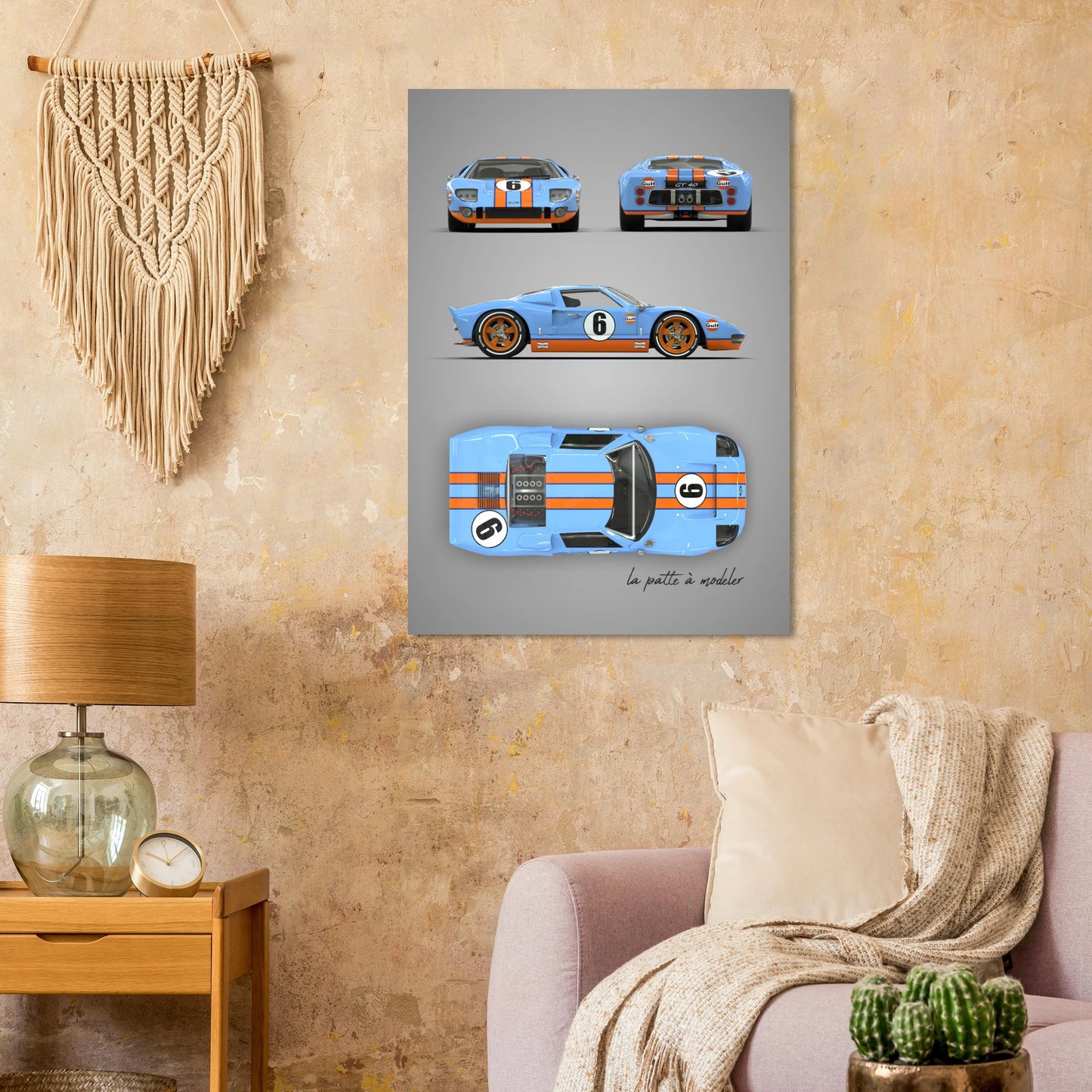 American Sports Car Aluminum Print - Racing Heritage Art