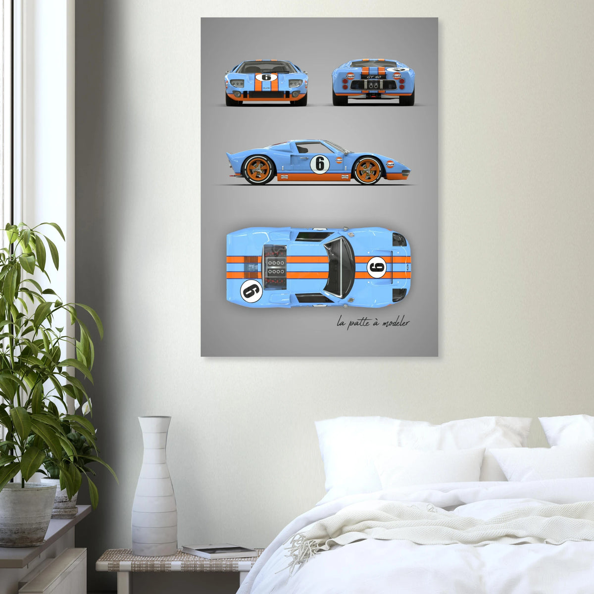 American Sports Car Aluminum Print - Racing Heritage Art