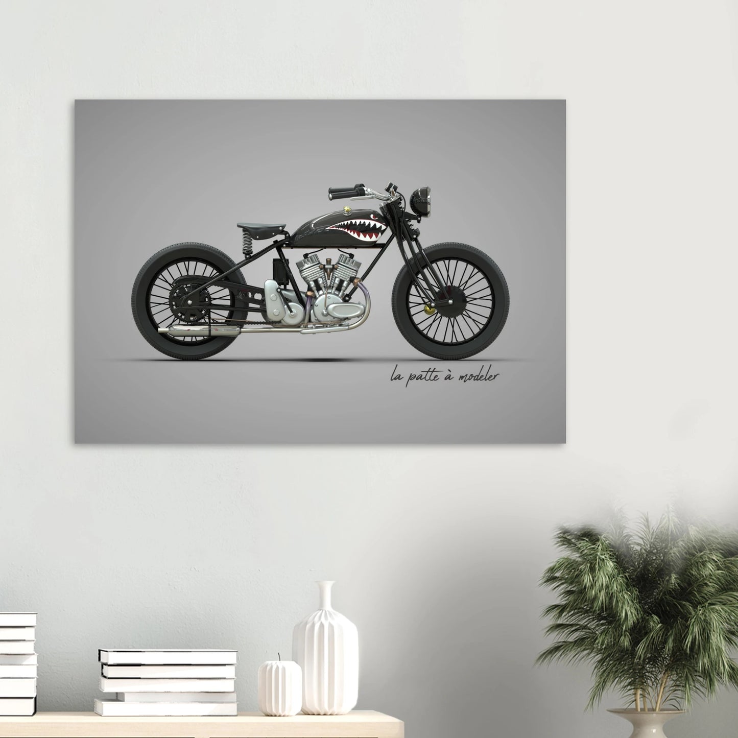 American Motorcycle Aluminum Print - Classic Cruiser Art