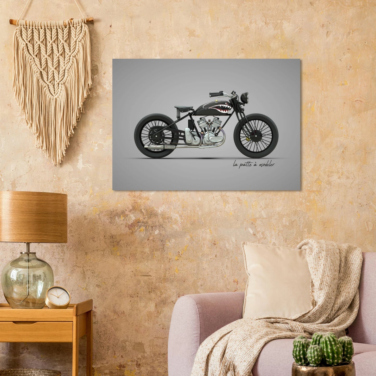 American Motorcycle Aluminum Print - Classic Cruiser Art