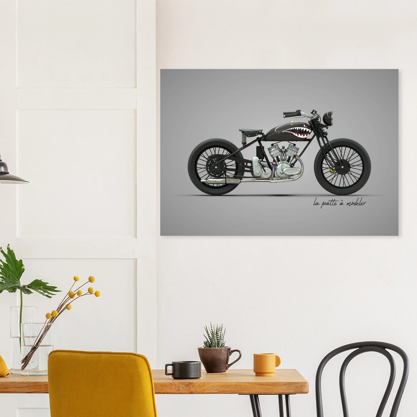 American Motorcycle Aluminum Print - Classic Cruiser Art