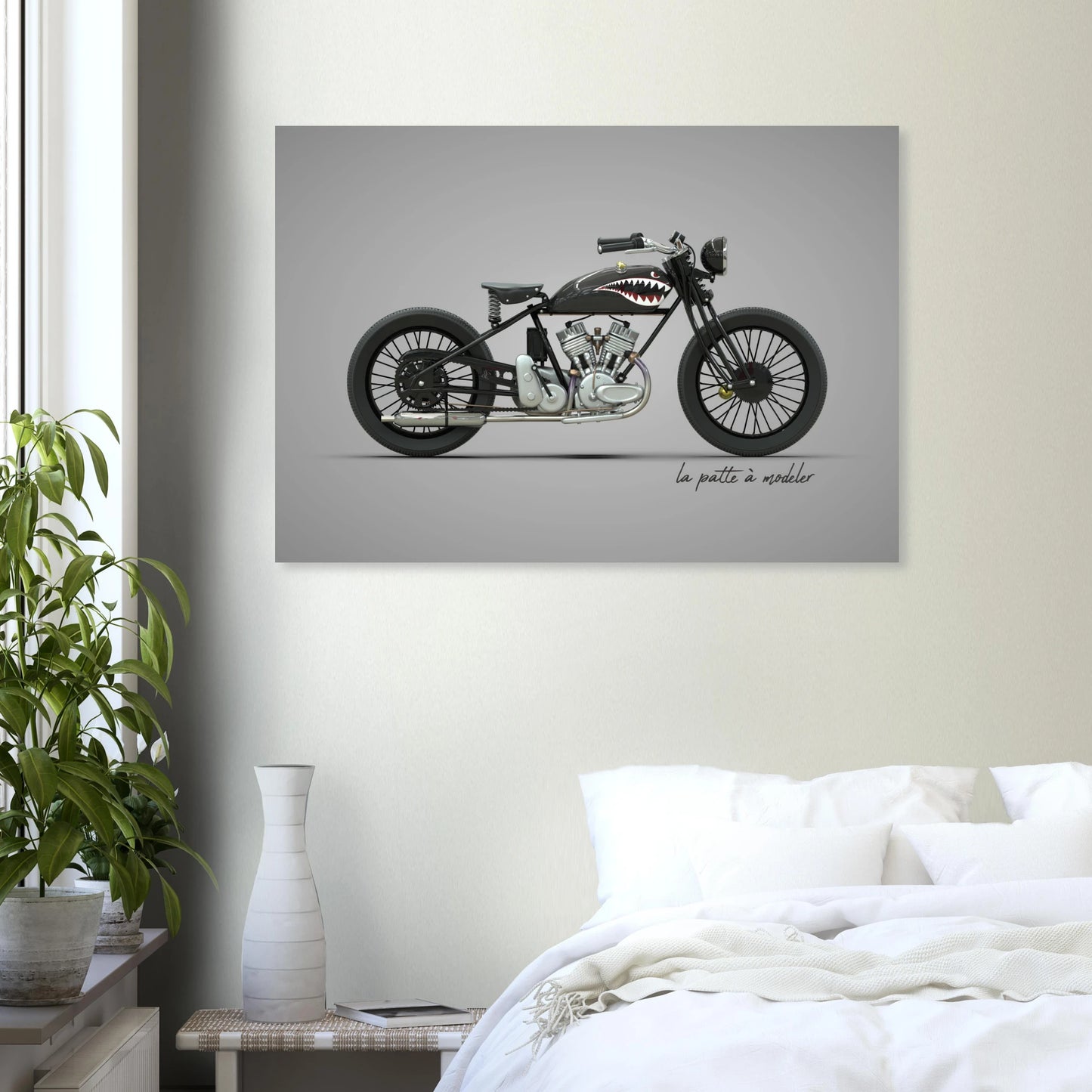 American Motorcycle Aluminum Print - Classic Cruiser Art