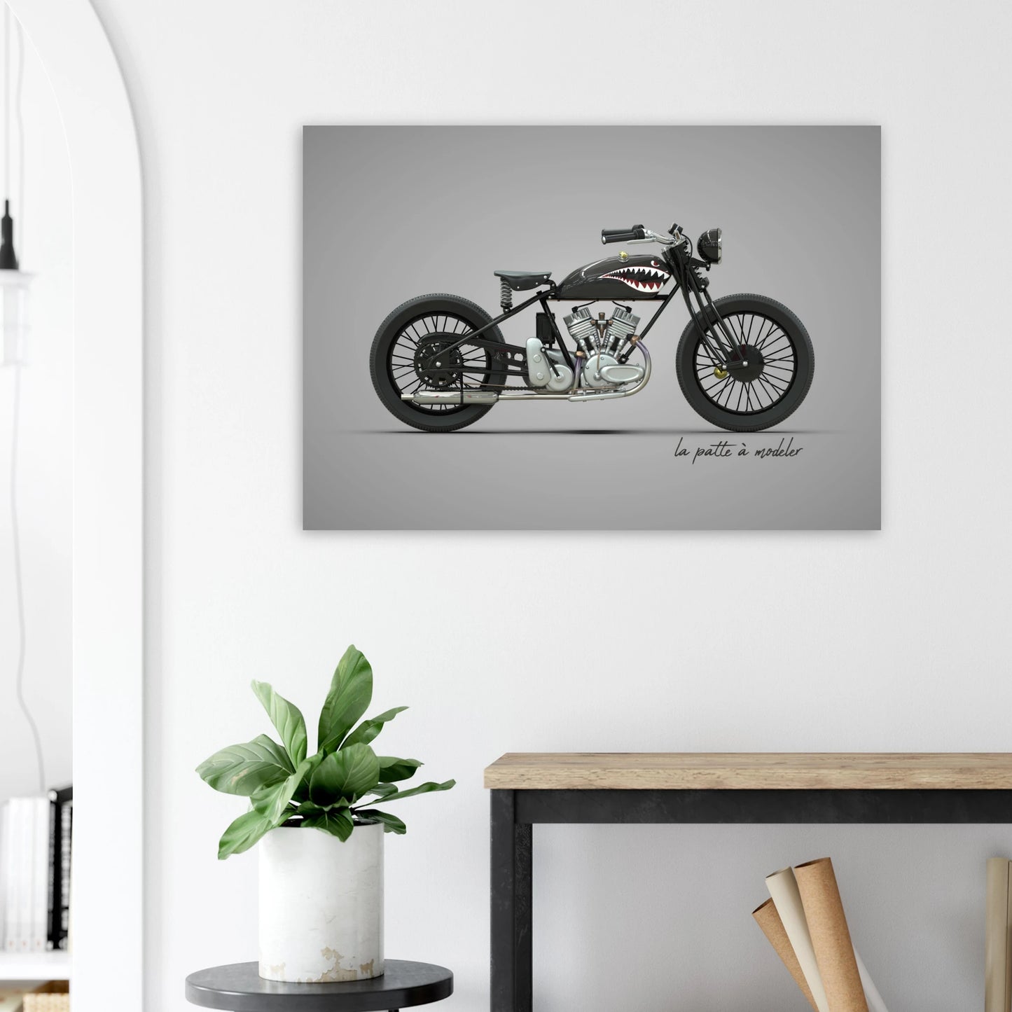 American Motorcycle Aluminum Print - Classic Cruiser Art
