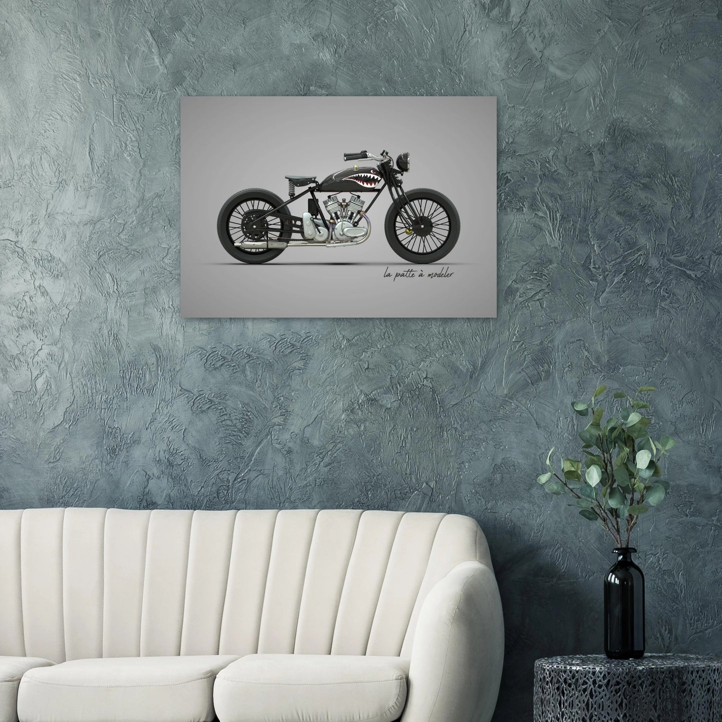 American Motorcycle Aluminum Print - Classic Cruiser Art