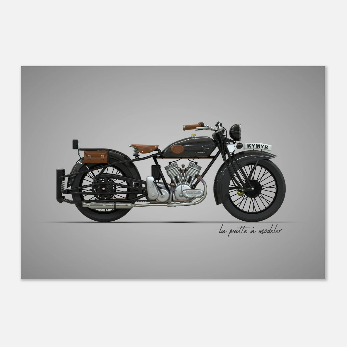 American Motorcycle Aluminum Print - Freedom Icon Art