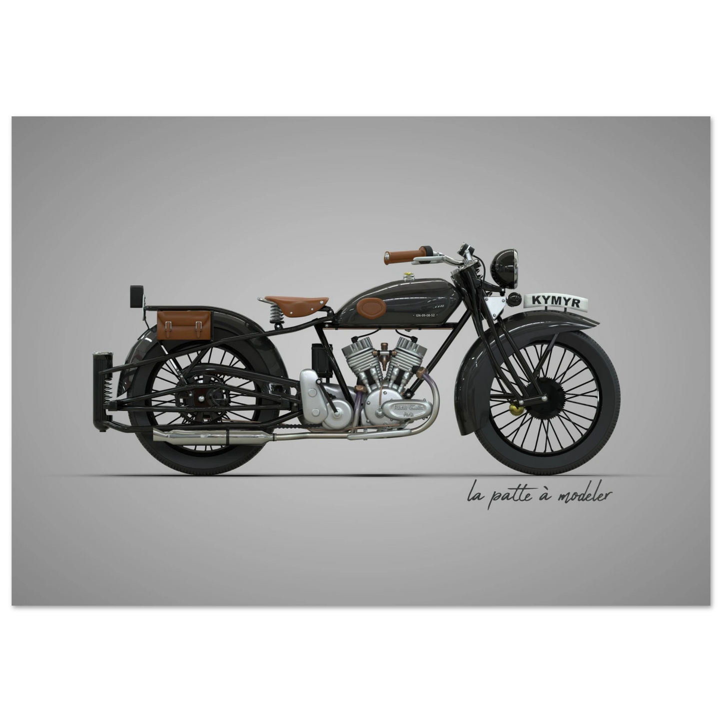 American Motorcycle Aluminum Print - Freedom Icon Art