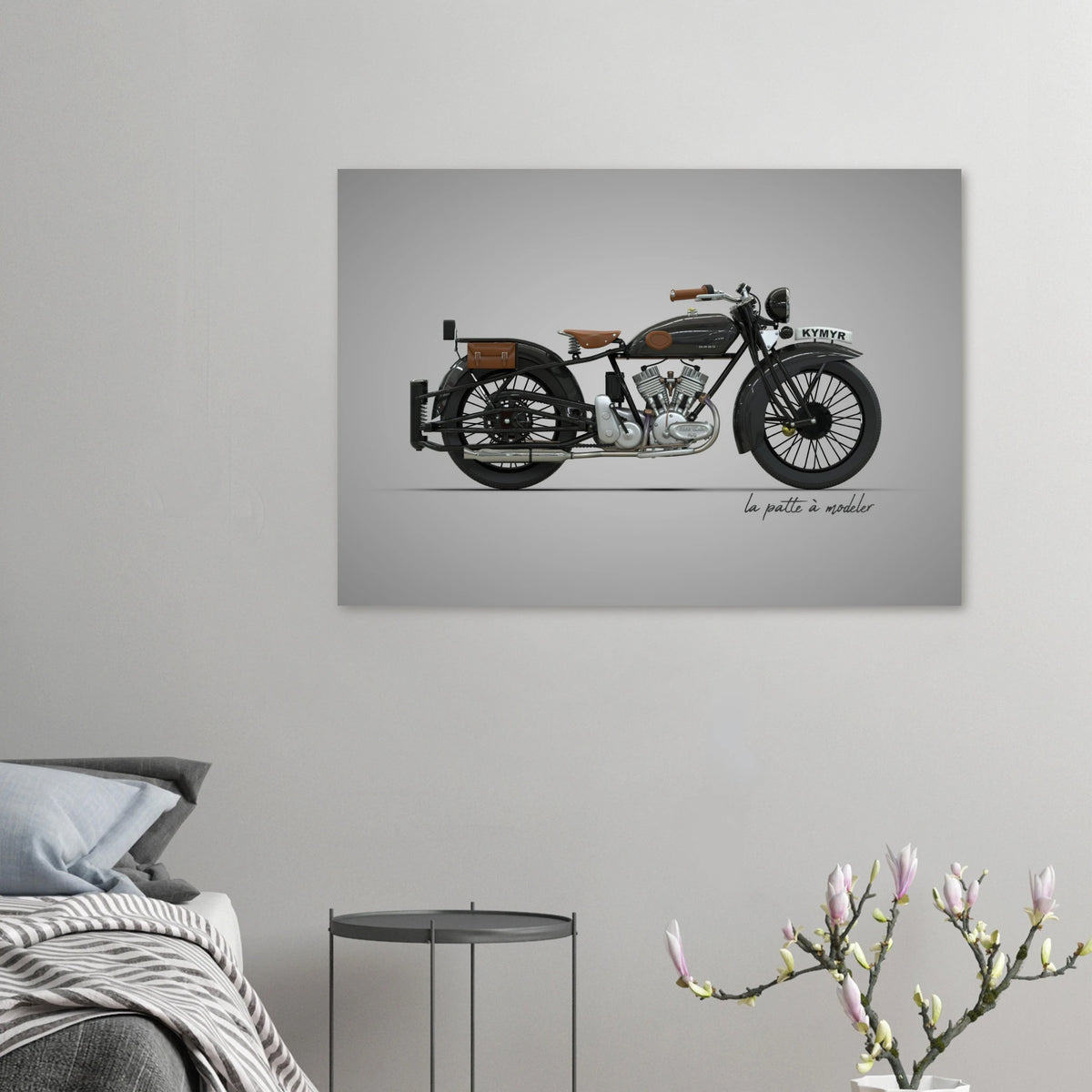American Motorcycle Aluminum Print - Freedom Icon Art