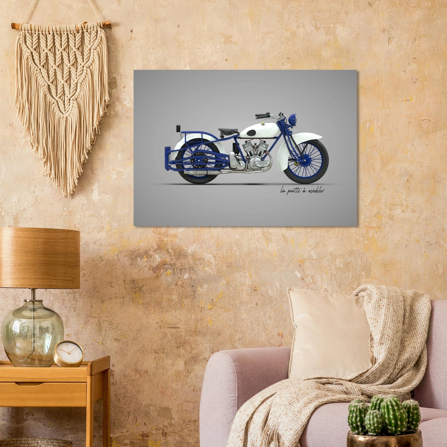 American Cruiser Motorcycle Aluminum Print - Classic Bike Art