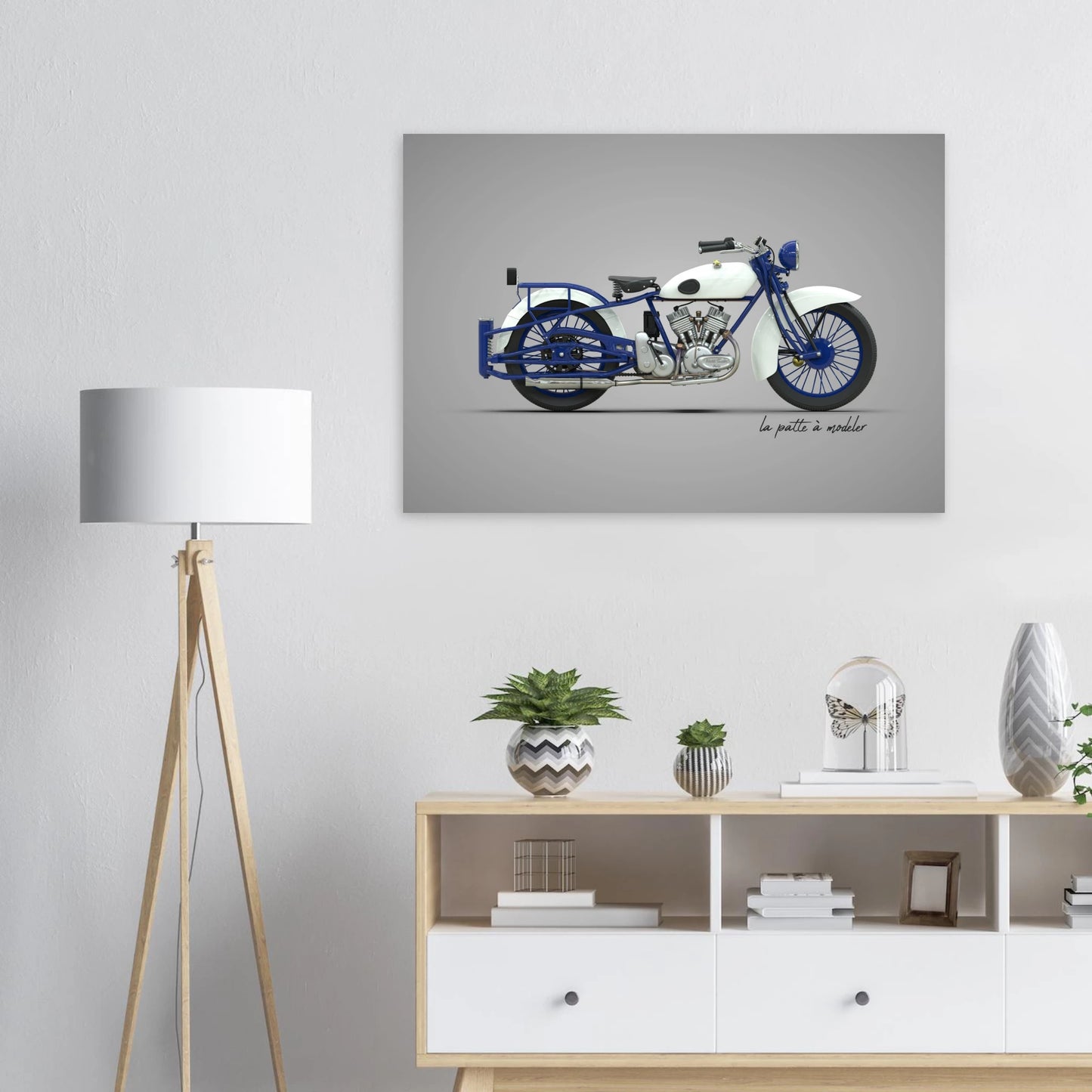 American Cruiser Motorcycle Aluminum Print - Classic Bike Art