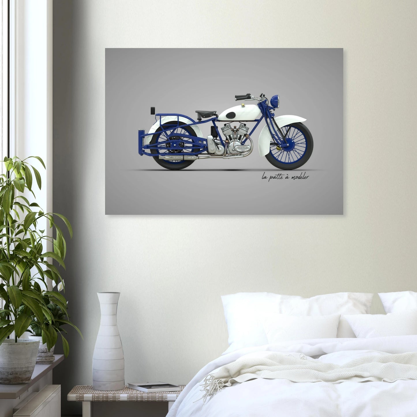 American Cruiser Motorcycle Aluminum Print - Classic Bike Art
