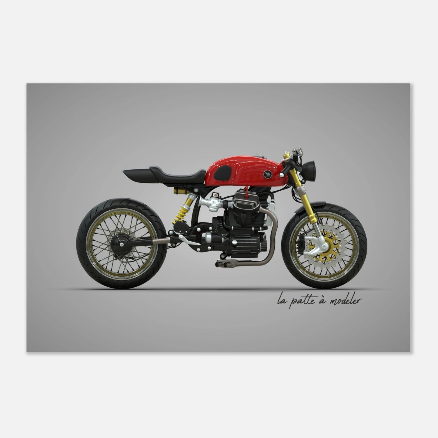 Japanese Motorcycle Aluminum Print - Classic Bike Art
