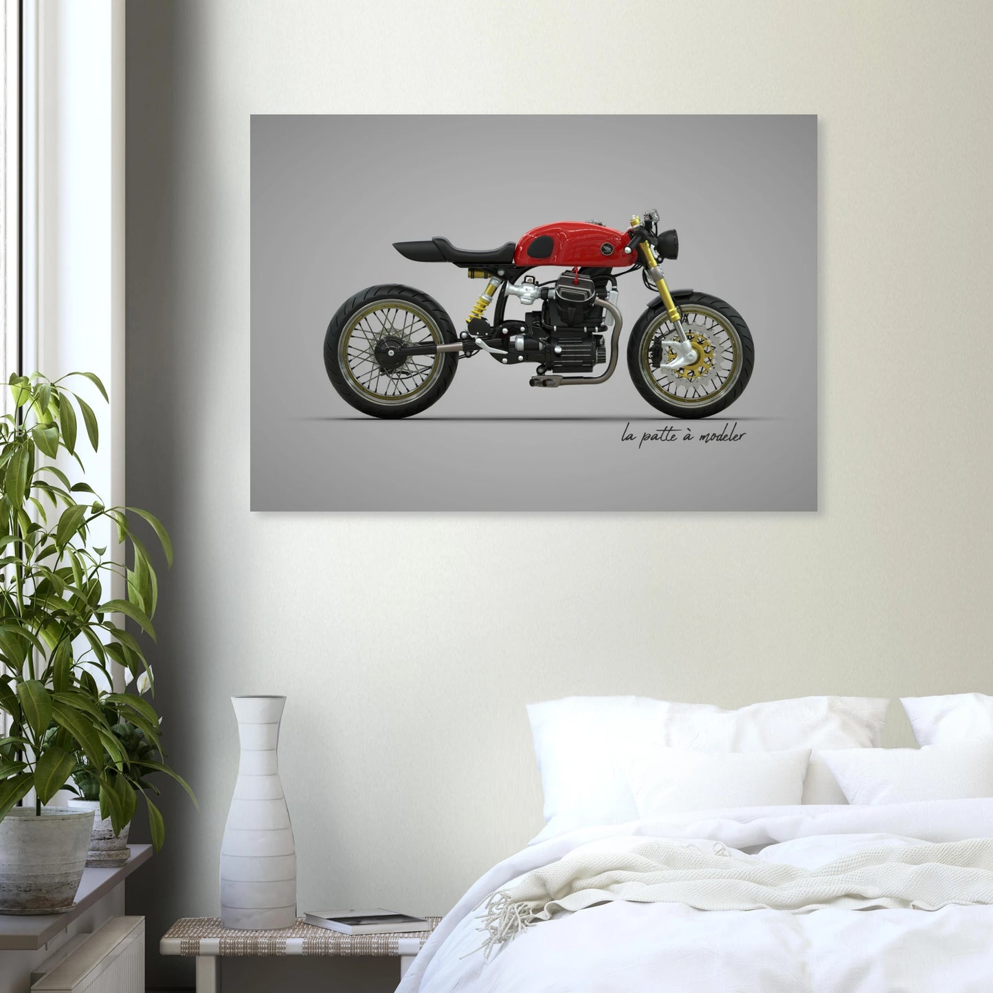 Japanese Motorcycle Aluminum Print - Classic Bike Art