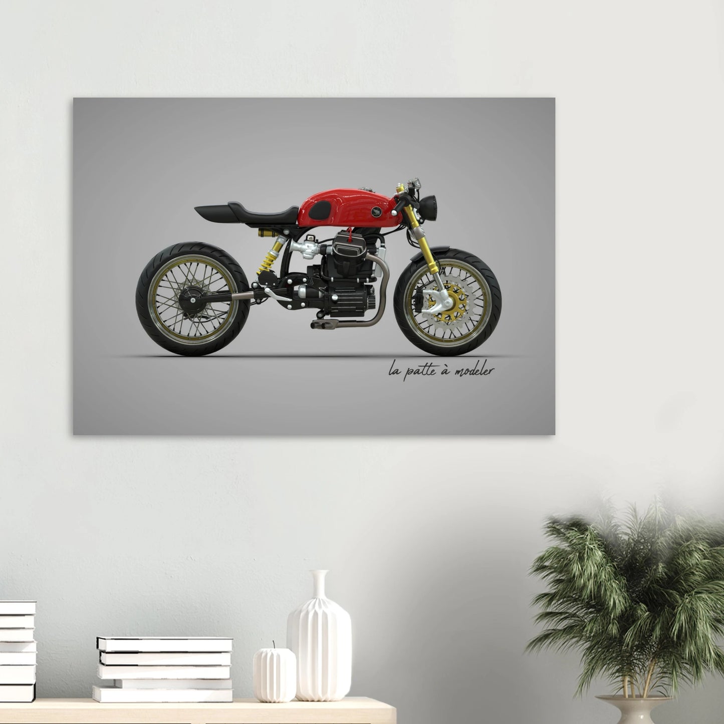 Japanese Motorcycle Aluminum Print - Classic Bike Art