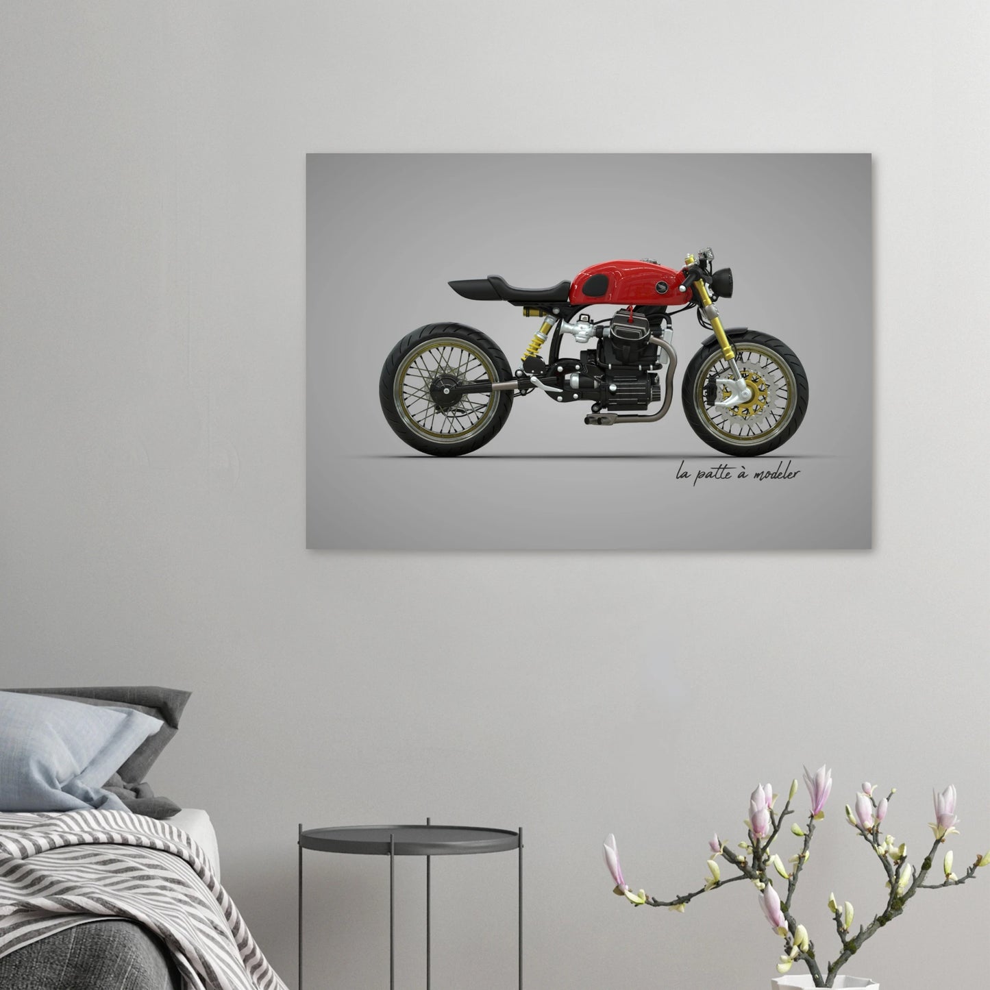 Japanese Motorcycle Aluminum Print - Classic Bike Art