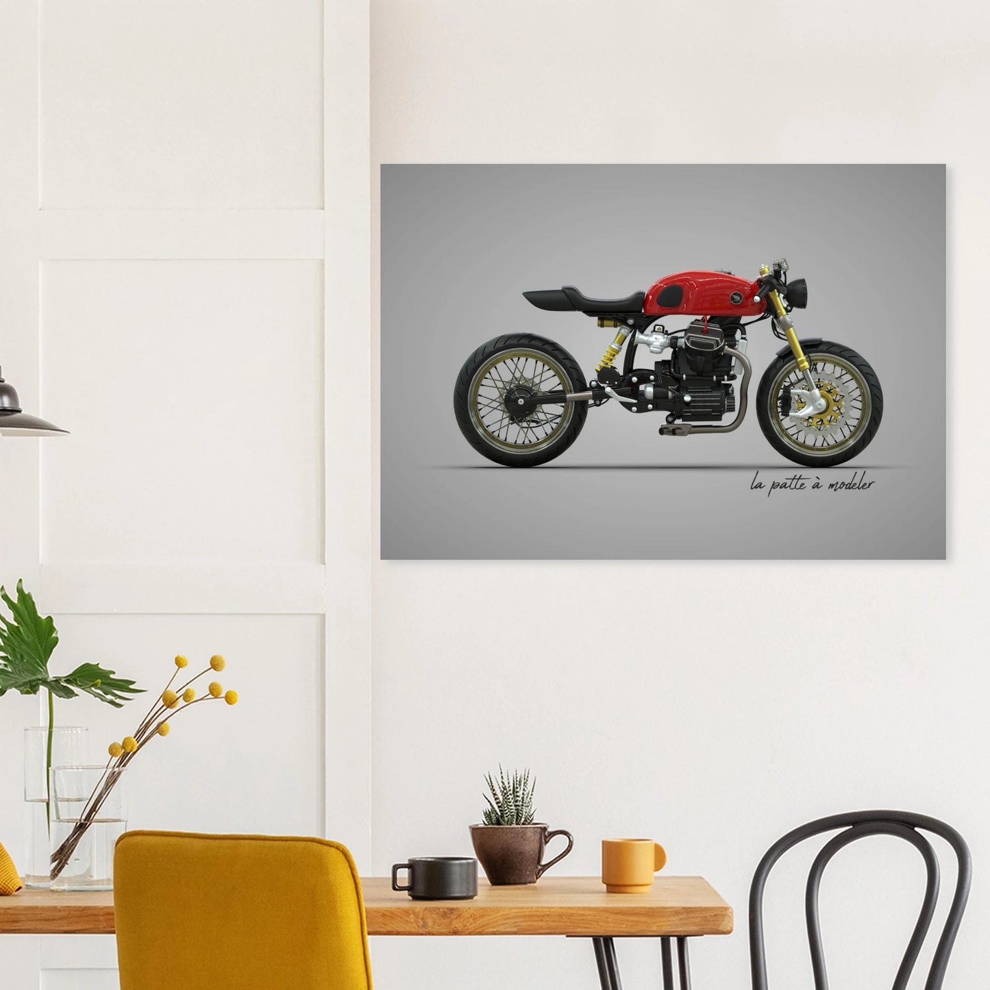 Japanese Motorcycle Aluminum Print - Classic Bike Art