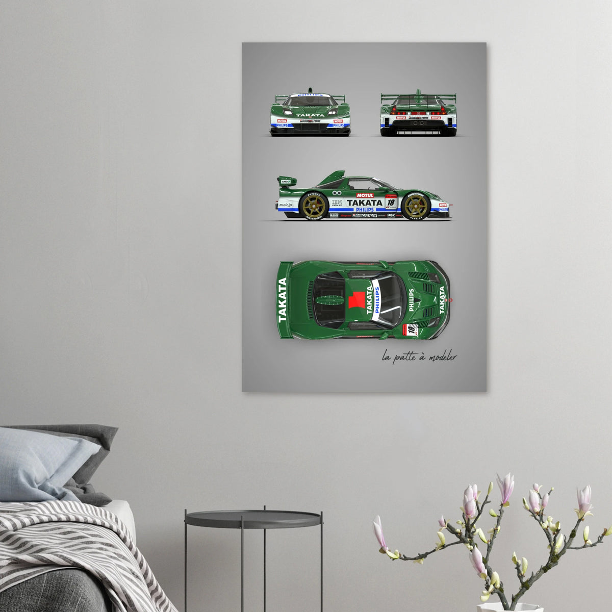 Japanese Supercar Aluminum Print - JDM Performance Art