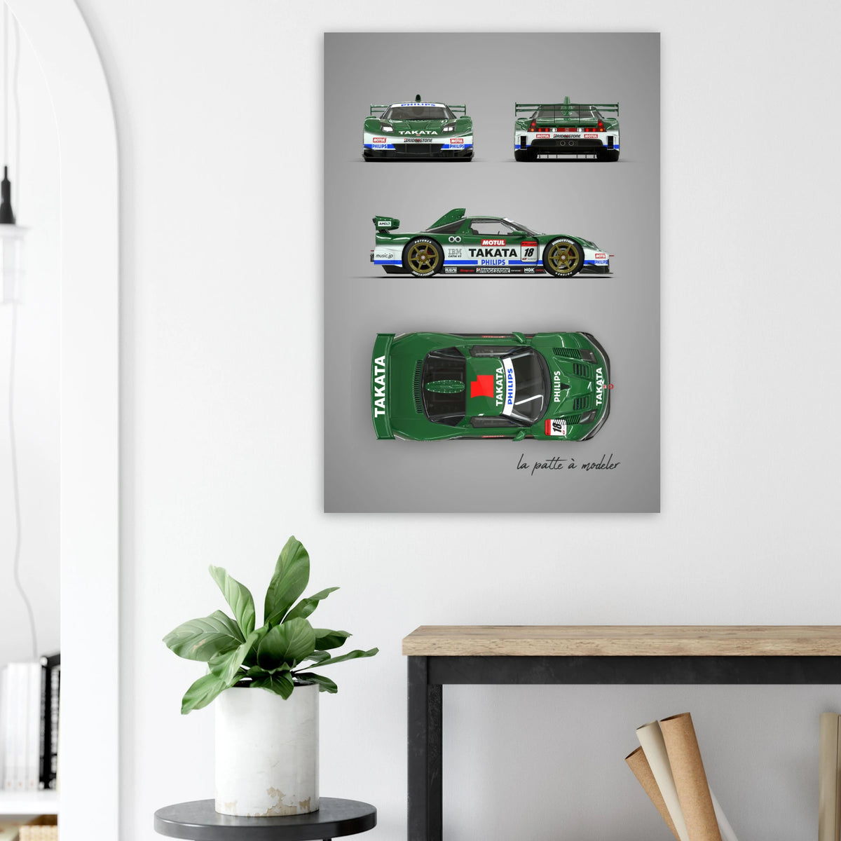 Japanese Supercar Aluminum Print - JDM Performance Art