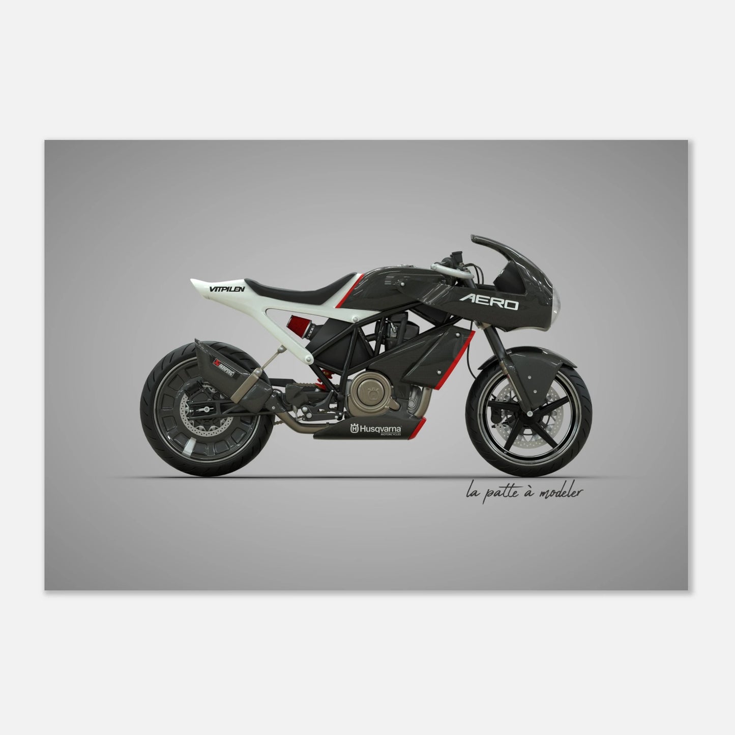 Swedish Motorcycle Aluminum Print - Off-Road Legend Art