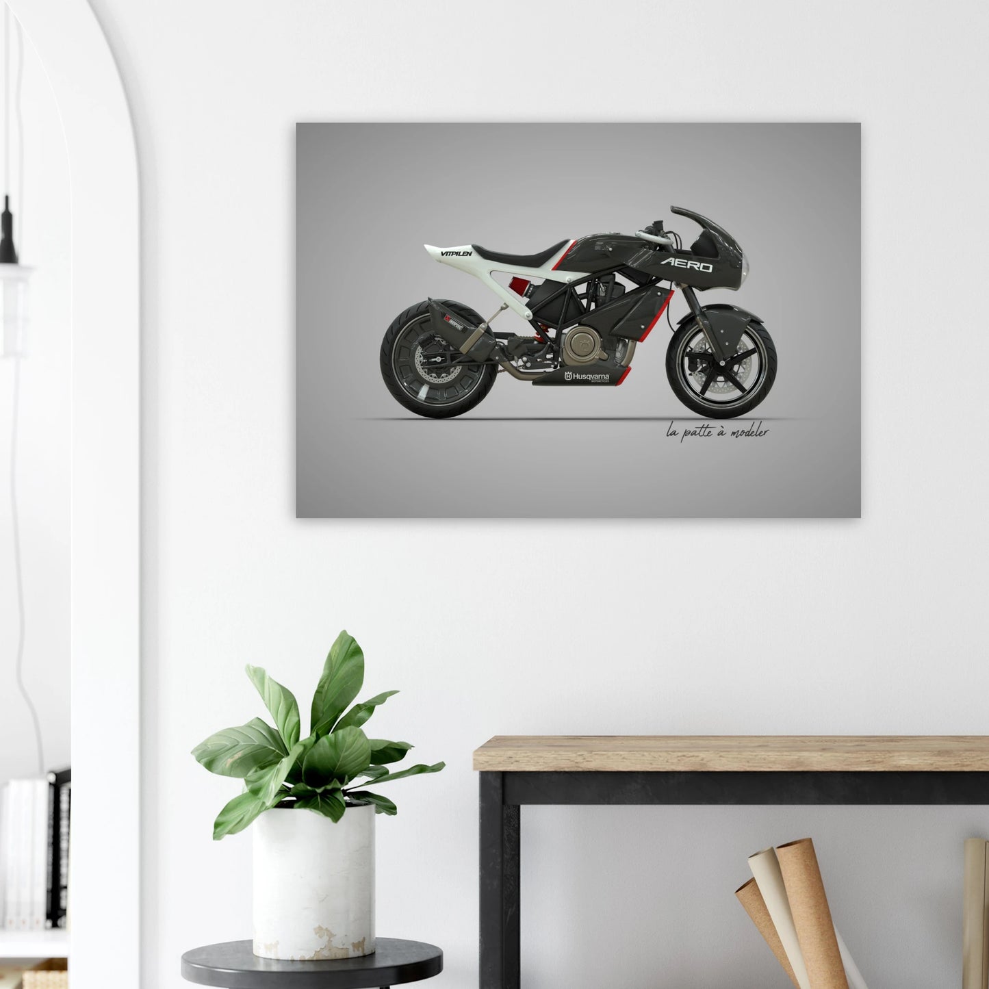 Swedish Motorcycle Aluminum Print - Off-Road Legend Art
