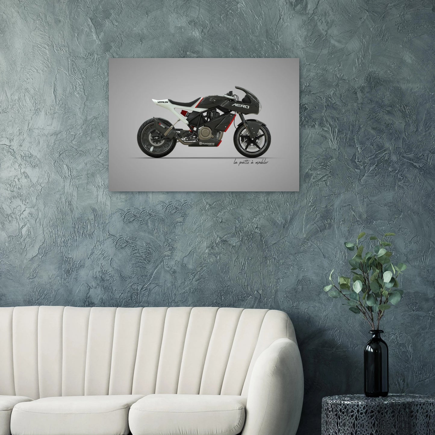 Swedish Motorcycle Aluminum Print - Off-Road Legend Art