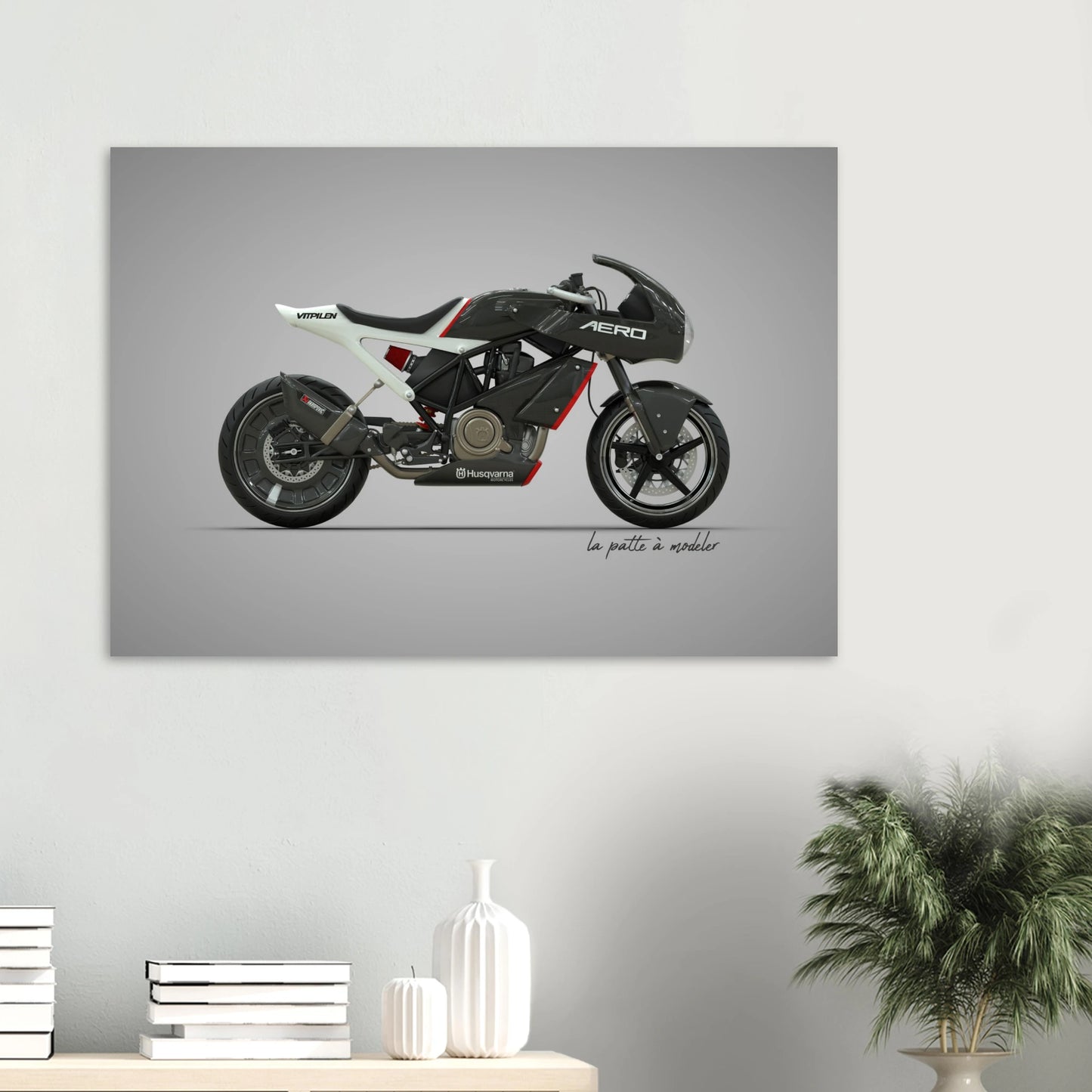 Swedish Motorcycle Aluminum Print - Off-Road Legend Art