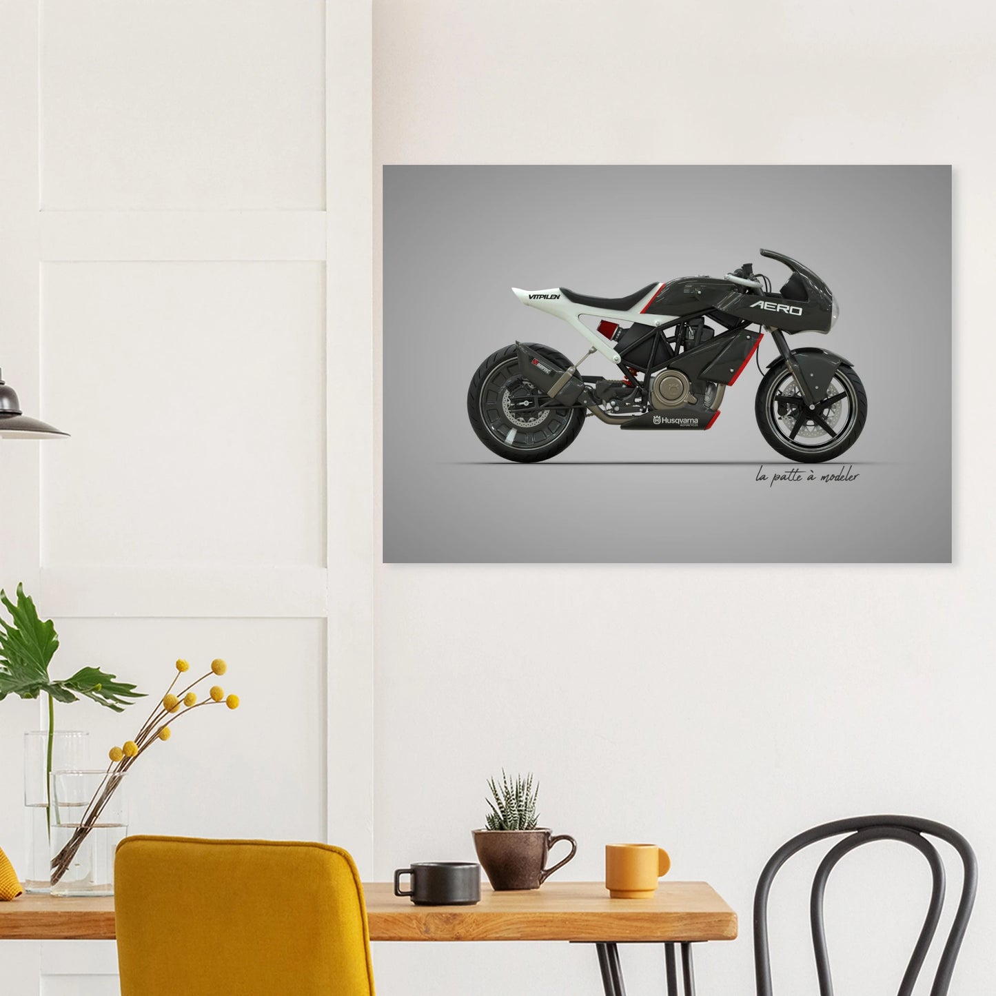 Swedish Motorcycle Aluminum Print - Off-Road Legend Art