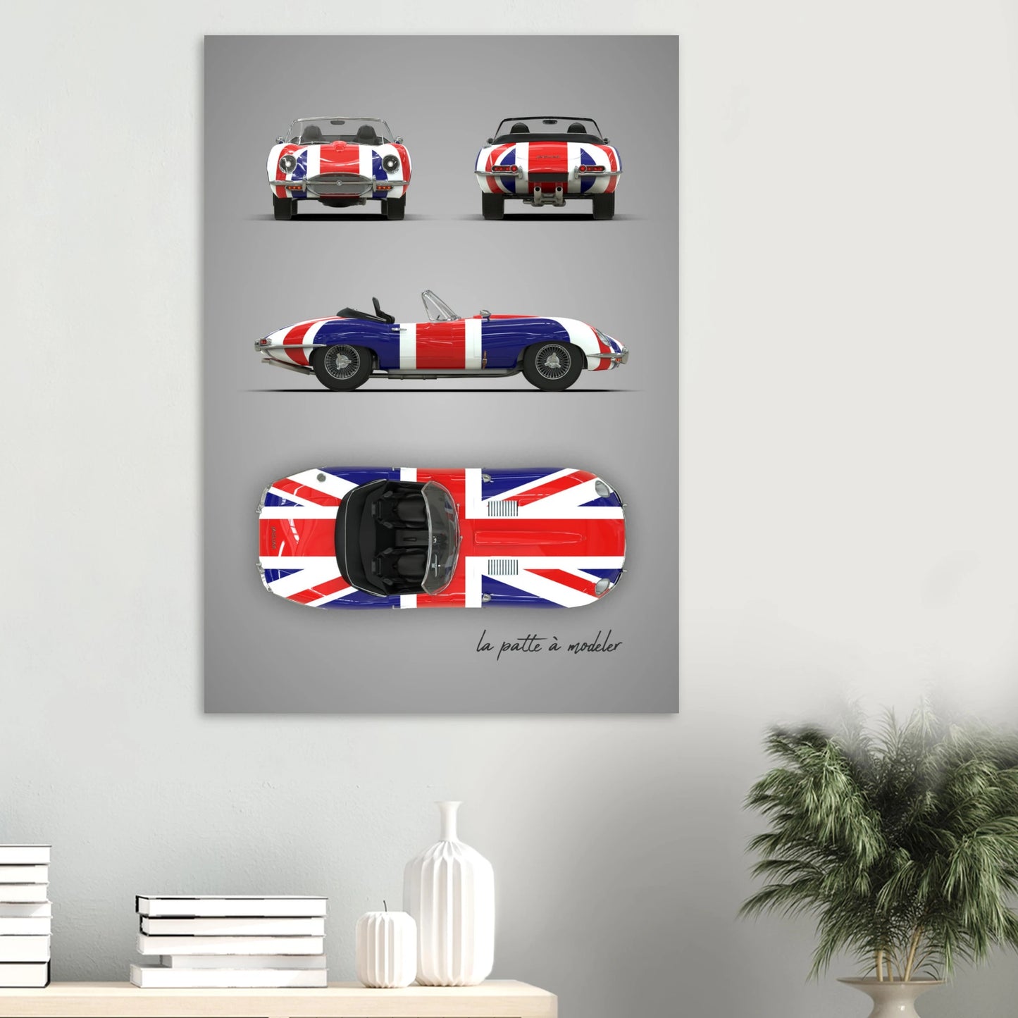British Sports Car Aluminum Print - Custom GT Icon Art