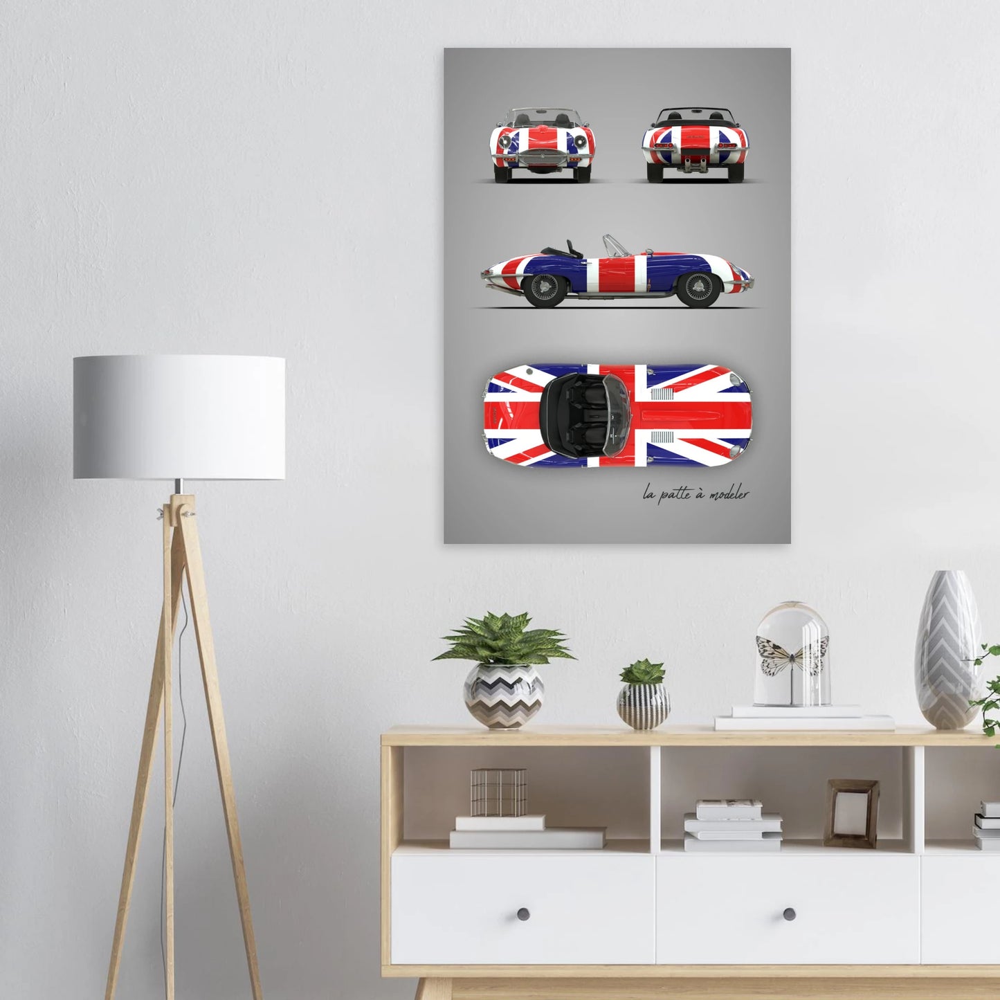 British Sports Car Aluminum Print - Custom GT Icon Art