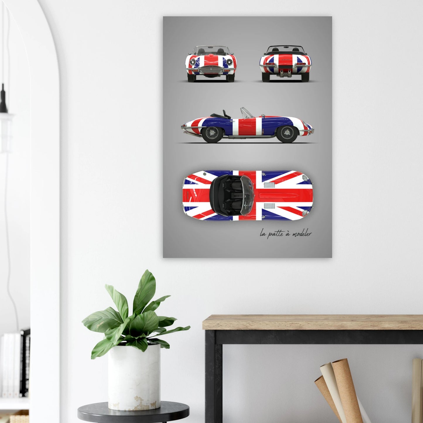 British Sports Car Aluminum Print - Custom GT Icon Art