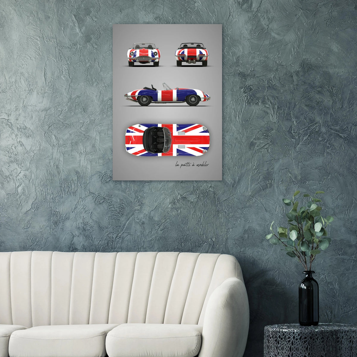 British Sports Car Aluminum Print - Custom GT Icon Art