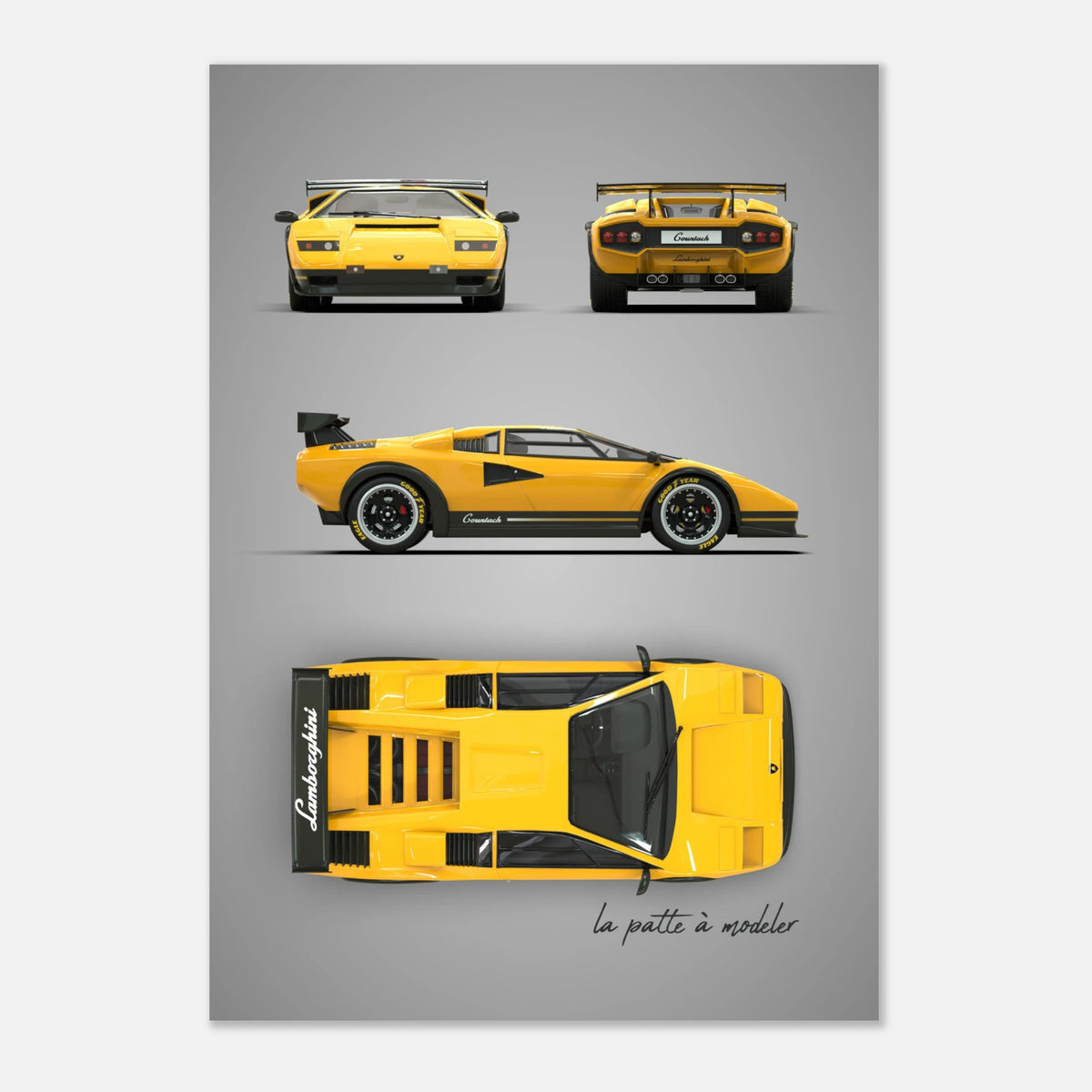 Italian Supercar Aluminum Print - Classic Performance Icon Art