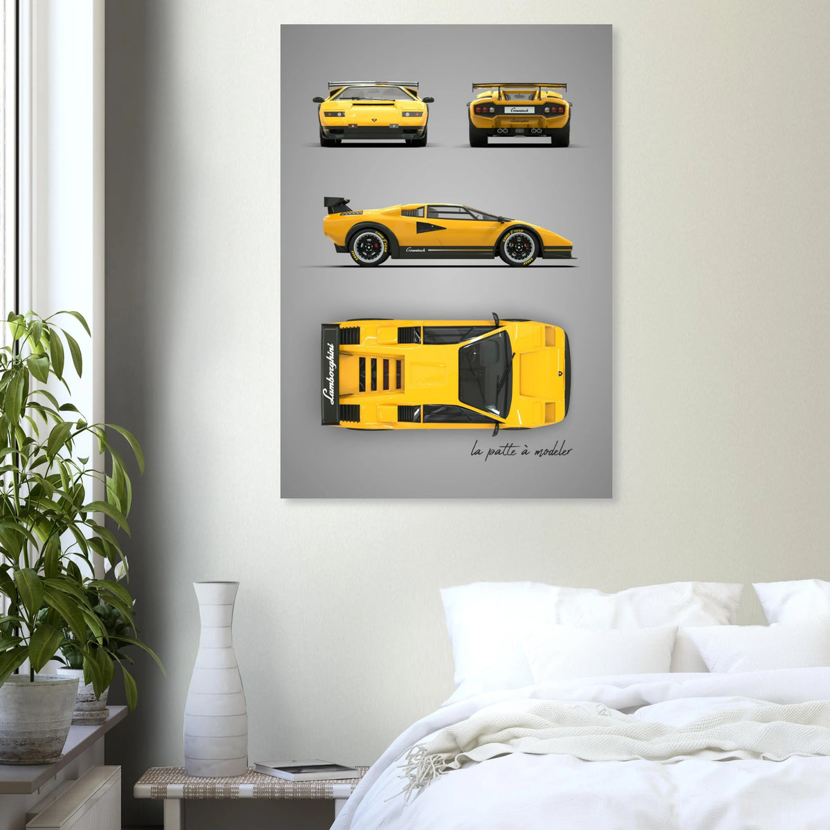 Italian Supercar Aluminum Print - Classic Performance Icon Art