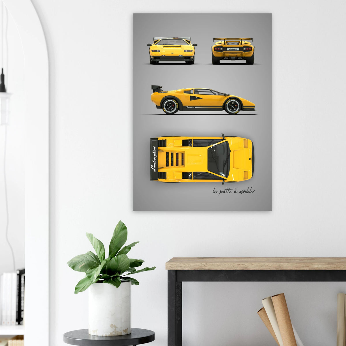 Italian Supercar Aluminum Print - Classic Performance Icon Art