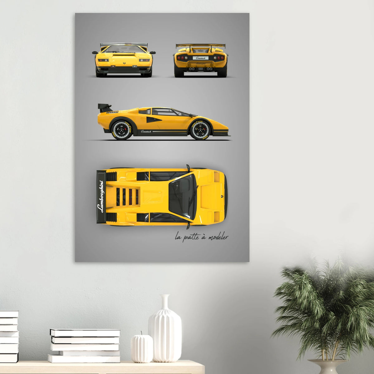 Italian Supercar Aluminum Print - Classic Performance Icon Art
