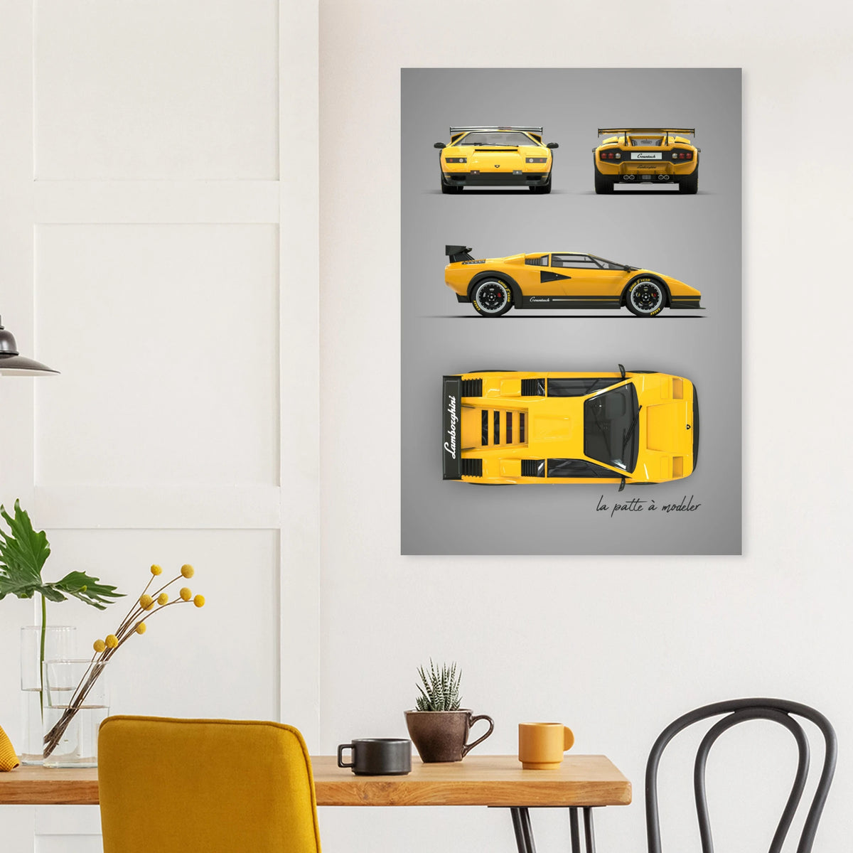 Italian Supercar Aluminum Print - Classic Performance Icon Art