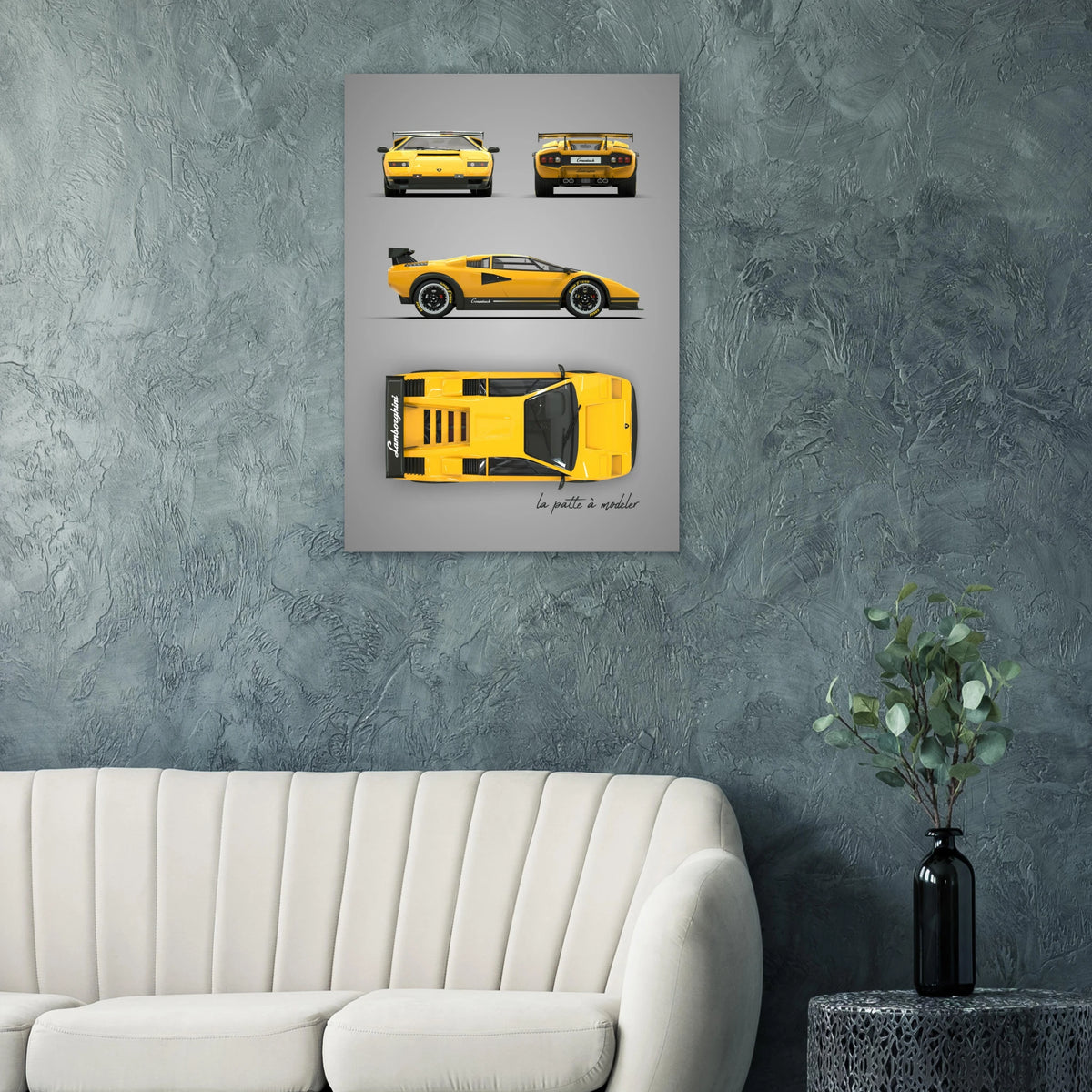 Italian Supercar Aluminum Print - Classic Performance Icon Art