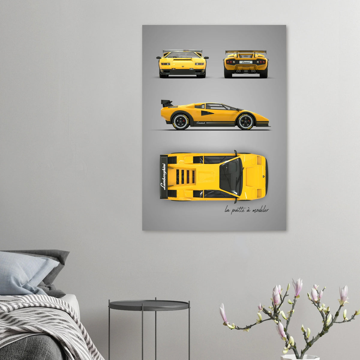 Italian Supercar Aluminum Print - Classic Performance Icon Art