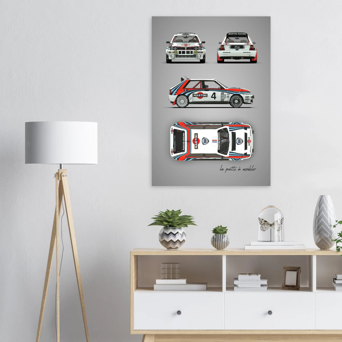 Italian Rally Legend Aluminum Print - Classic Motorsport Art