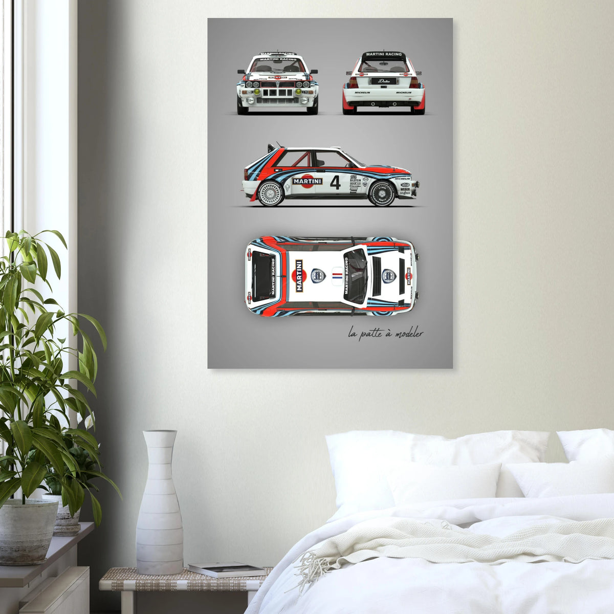 Italian Rally Legend Aluminum Print - Classic Motorsport Art