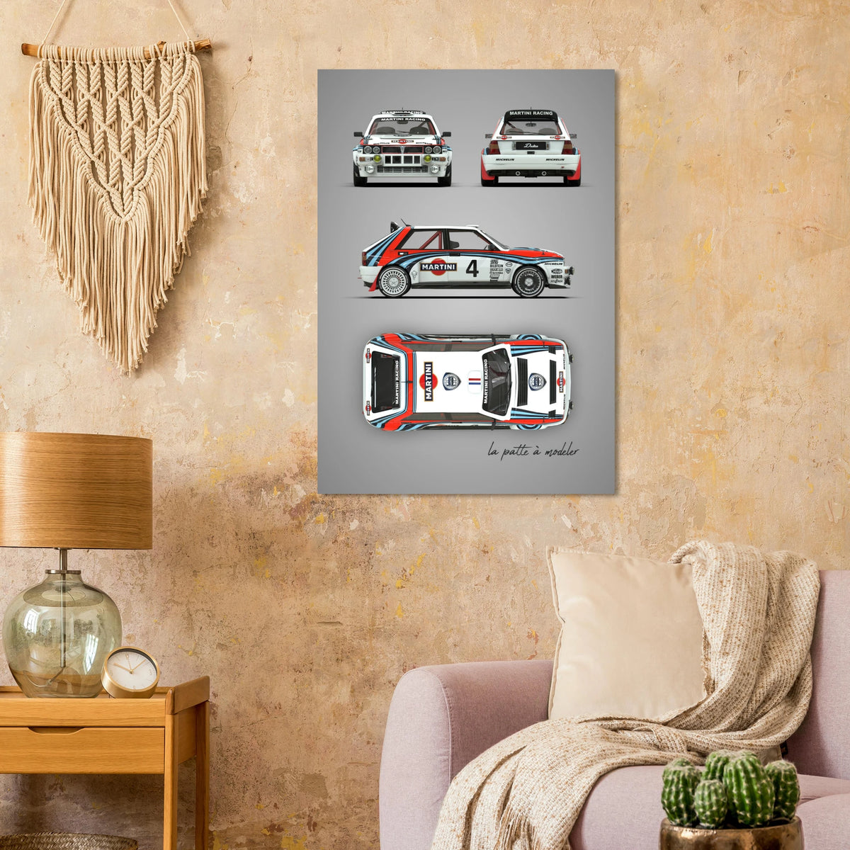 Italian Rally Legend Aluminum Print - Classic Motorsport Art