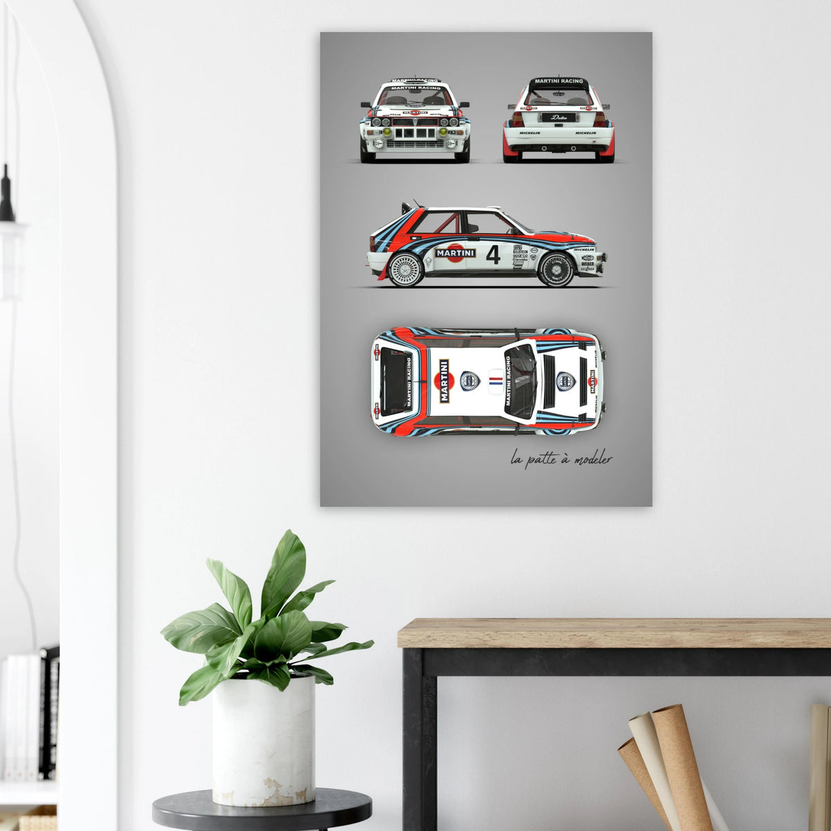 Italian Rally Legend Aluminum Print - Classic Motorsport Art
