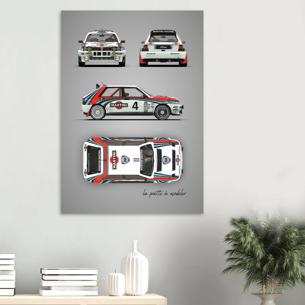 Italian Rally Legend Aluminum Print - Classic Motorsport Art