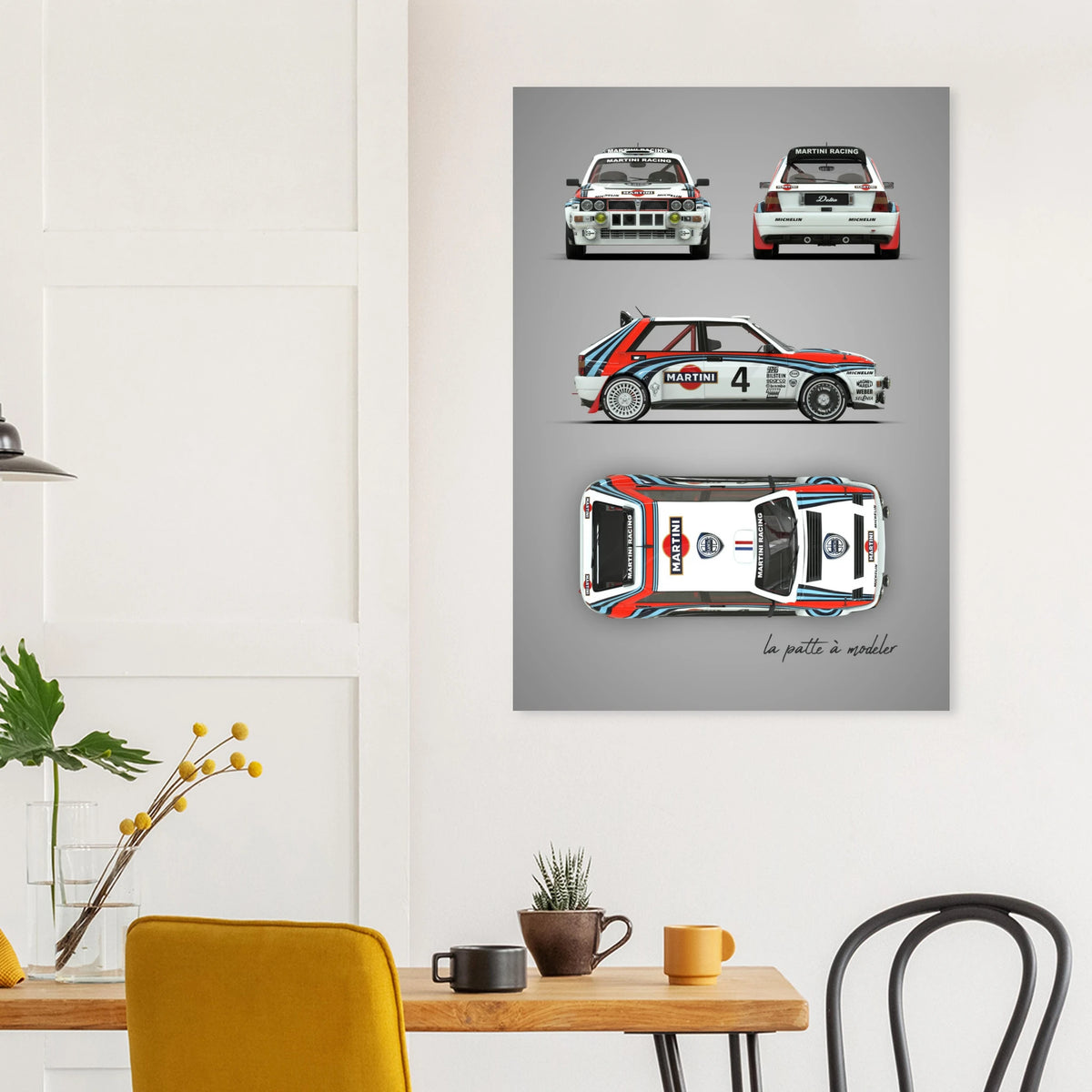 Italian Rally Legend Aluminum Print - Classic Motorsport Art