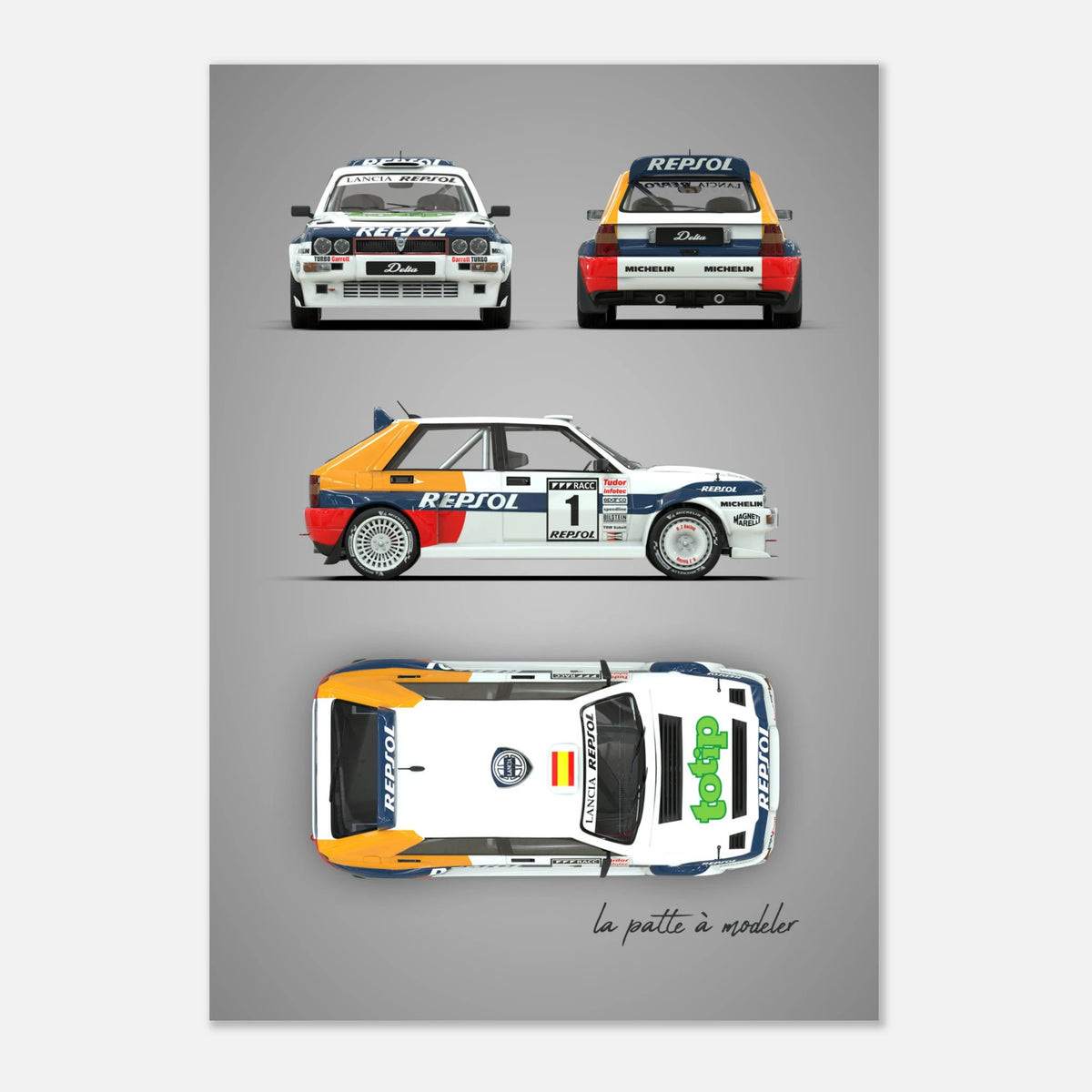 Italian Rally Legend Aluminum Print - Group A Motorsport Art