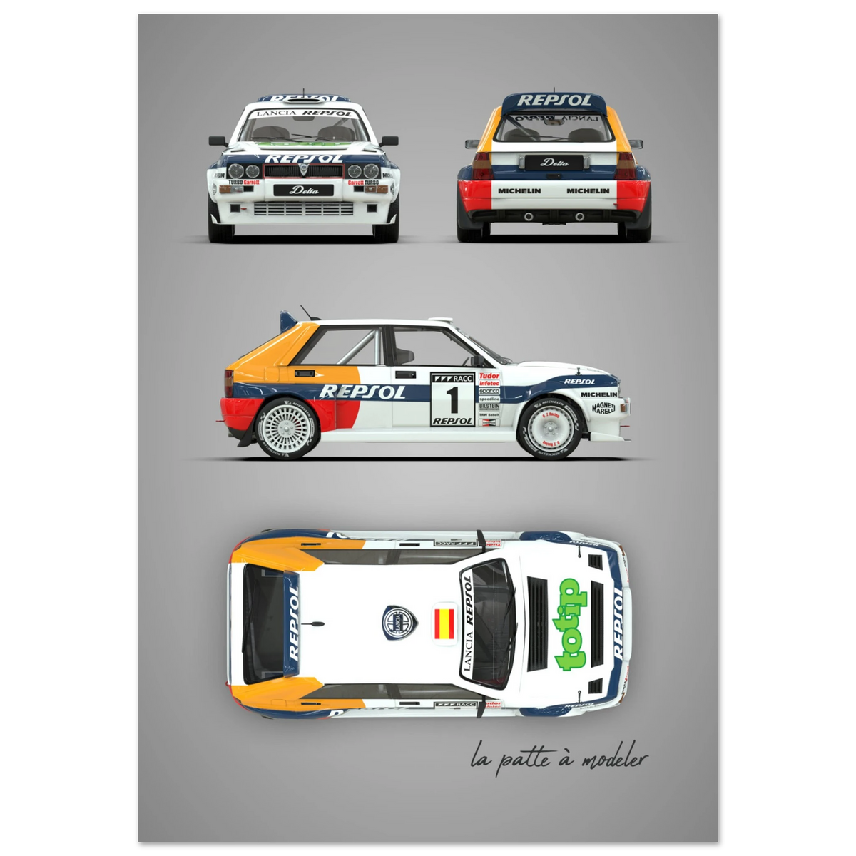 Italian Rally Legend Aluminum Print - Group A Motorsport Art