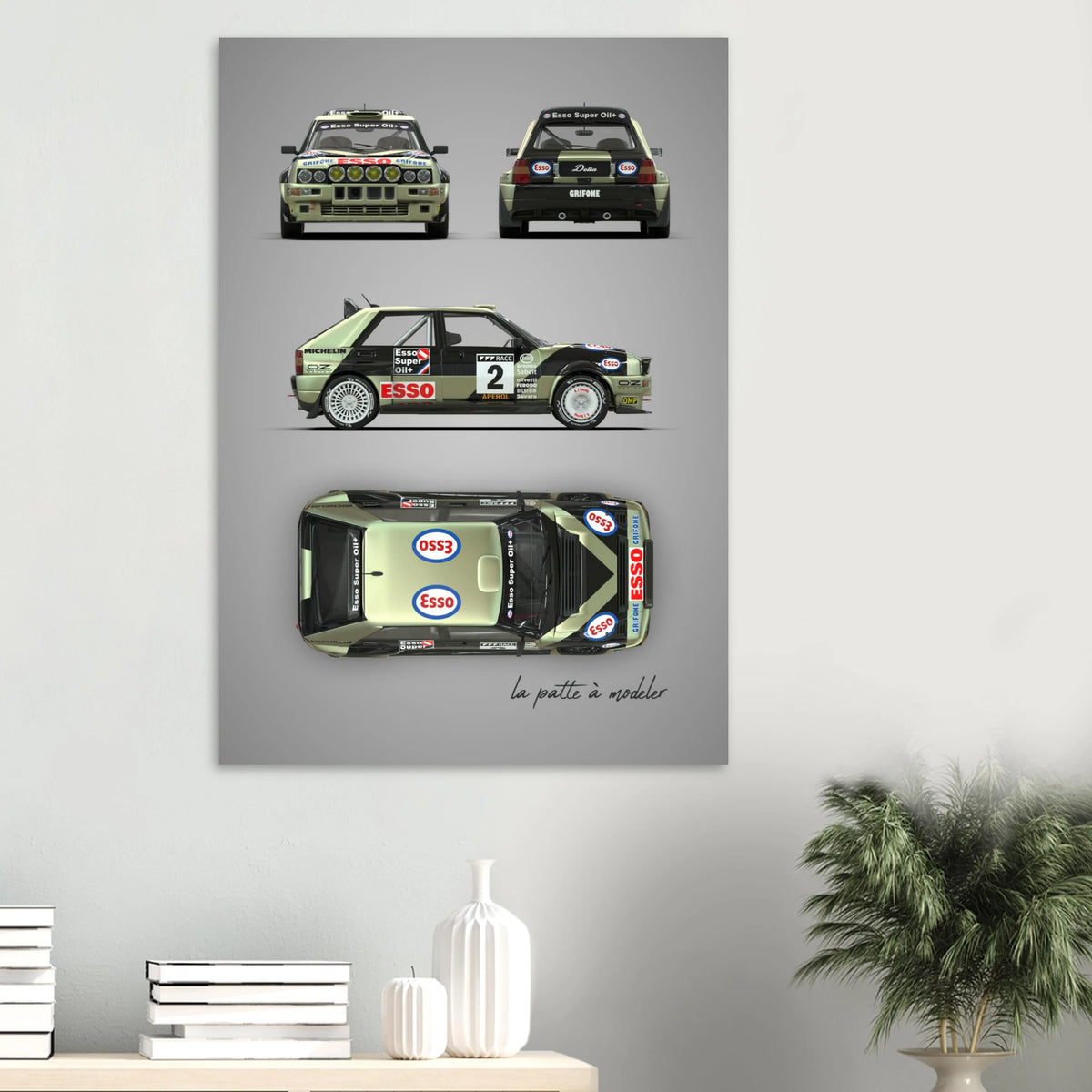 Italian Rally Car Aluminum Print - Group A Heritage Art