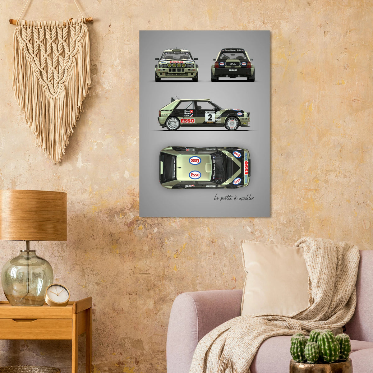 Italian Rally Car Aluminum Print - Group A Heritage Art
