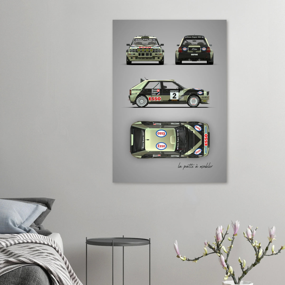 Italian Rally Car Aluminum Print - Group A Heritage Art