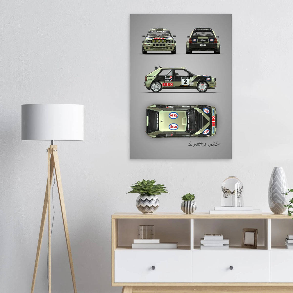 Italian Rally Car Aluminum Print - Group A Heritage Art