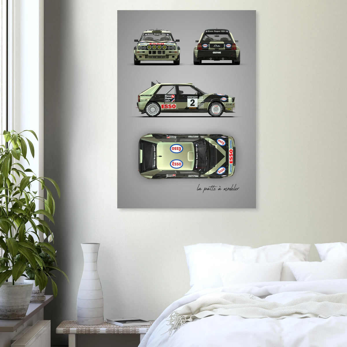 Italian Rally Car Aluminum Print - Group A Heritage Art